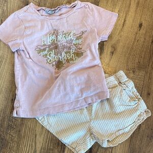 Kids Pink and Cream Matching Set